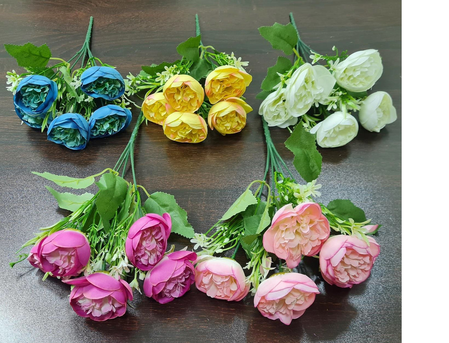 Artificial Open Peony Bunch + Fillers