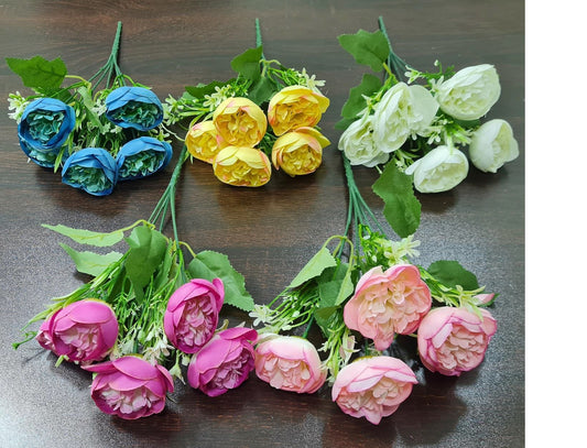 Artificial Open Peony Bunch + Fillers