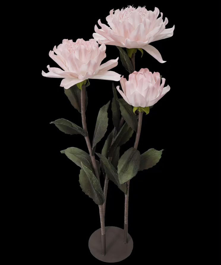 OUTDOOR AND INDOOR EVA FLOWER LIGHT WITH STAND  - PEONY X 3