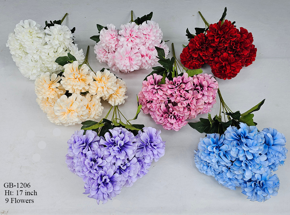 Dahlia Bunch (9 stick, 9 flowers)