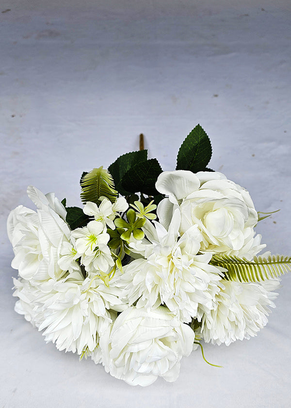 Large Rose +Ball Mum Bunch (11 stick, 9 Large + 2 Small flowers)