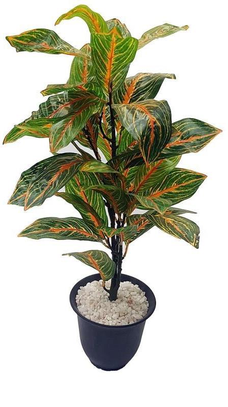 ARTIFICIAL NATURAL TOUCH PLANT,ORANGE LINES LEAF