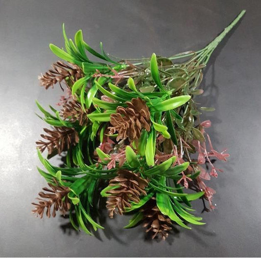 Artificial Brown Pine Cone Bush