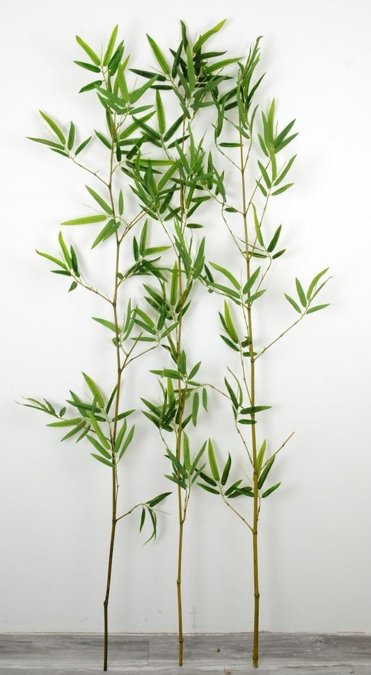 Artificial SINGLE BAMBOO PLANT WITH NATURAL BRANCHES + ARTIFICIAL LEAVES5