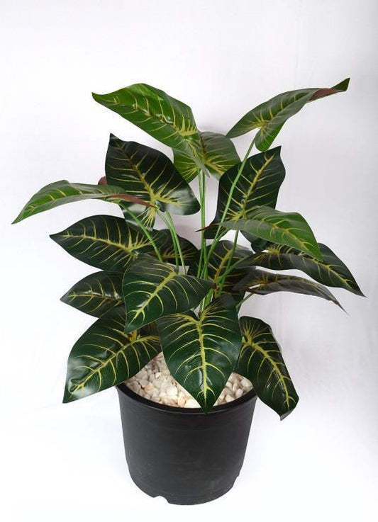 Artificial MAROON LEAF PLANT+18 LEAF GREEN