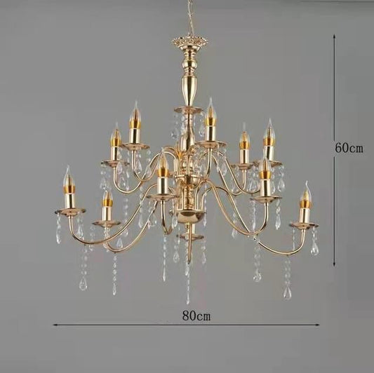 METAL CHANDELIER – 6 + 6 BULBS DOUBLE LAYER