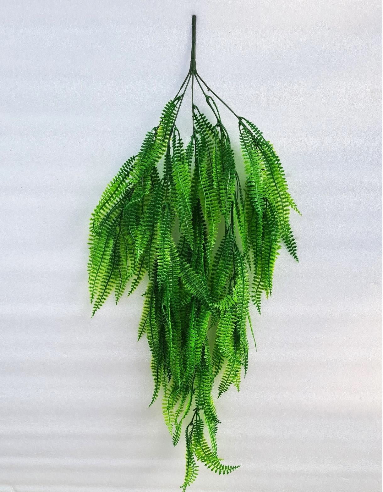 Artificial Hanging Fern Leaf Green Bush