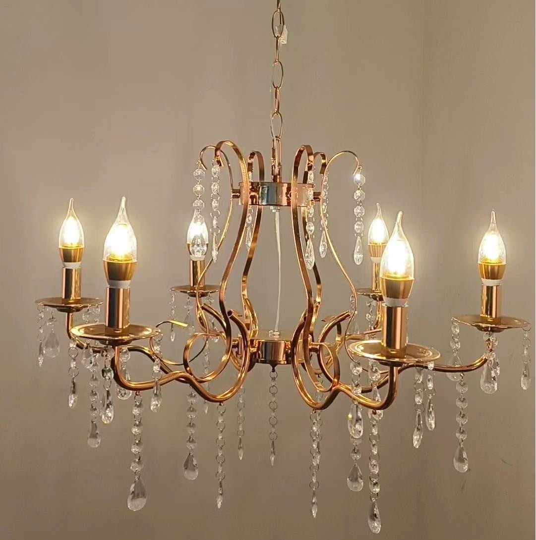 METAL CHANDELIER – 6 BULBS