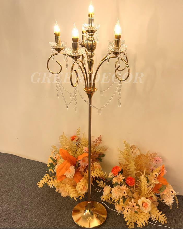 5 +1 BULB METAL STAND CHANDELIER