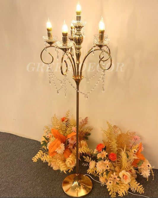 5 +1 BULB METAL STAND CHANDELIER