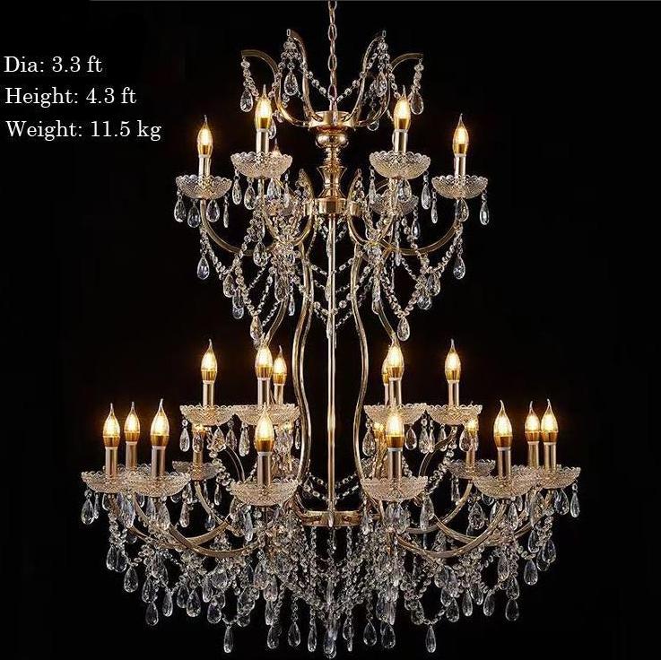 12 + 6 +6 METAL CHANDELIER LARGE 4.3 FT X 3.3 FT