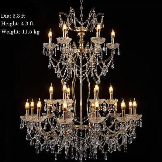 12 + 6 +6 METAL CHANDELIER LARGE 4.3 FT X 3.3 FT