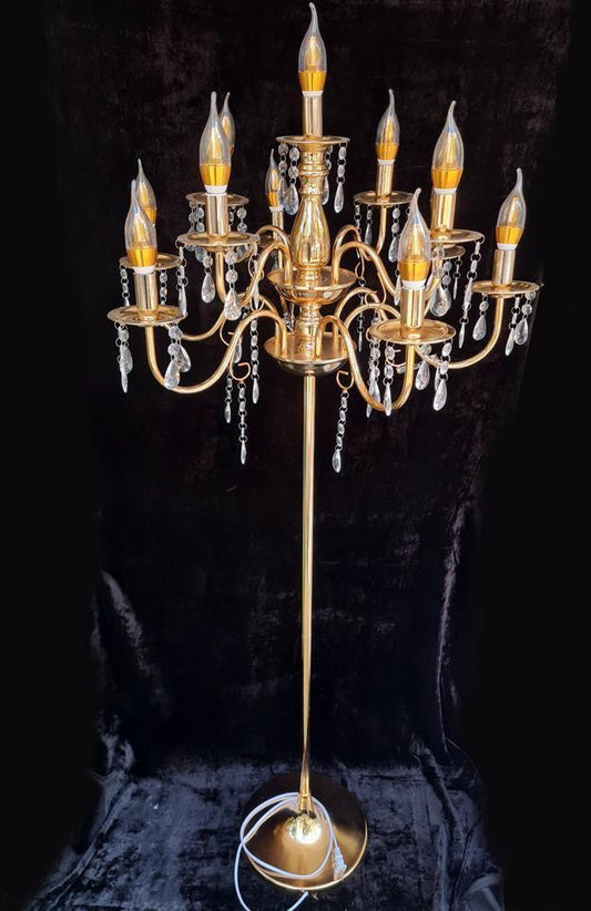 6 + 4 + 1 BULB METAL STAND CHANDELIER