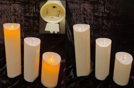 ACRYLIC PILLAR CANDLE (3 PC SET)