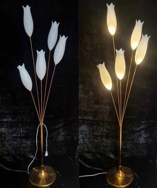 5 LED BUD LILY + METAL STAND