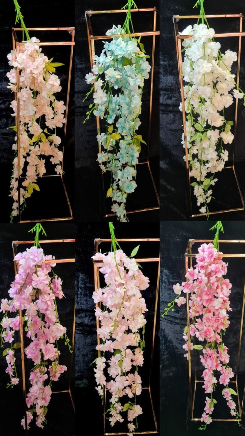 Artificial Hanging Cherry Blossom Bunch