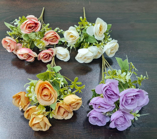 Artificial Rose Bunch x 6 + fillers