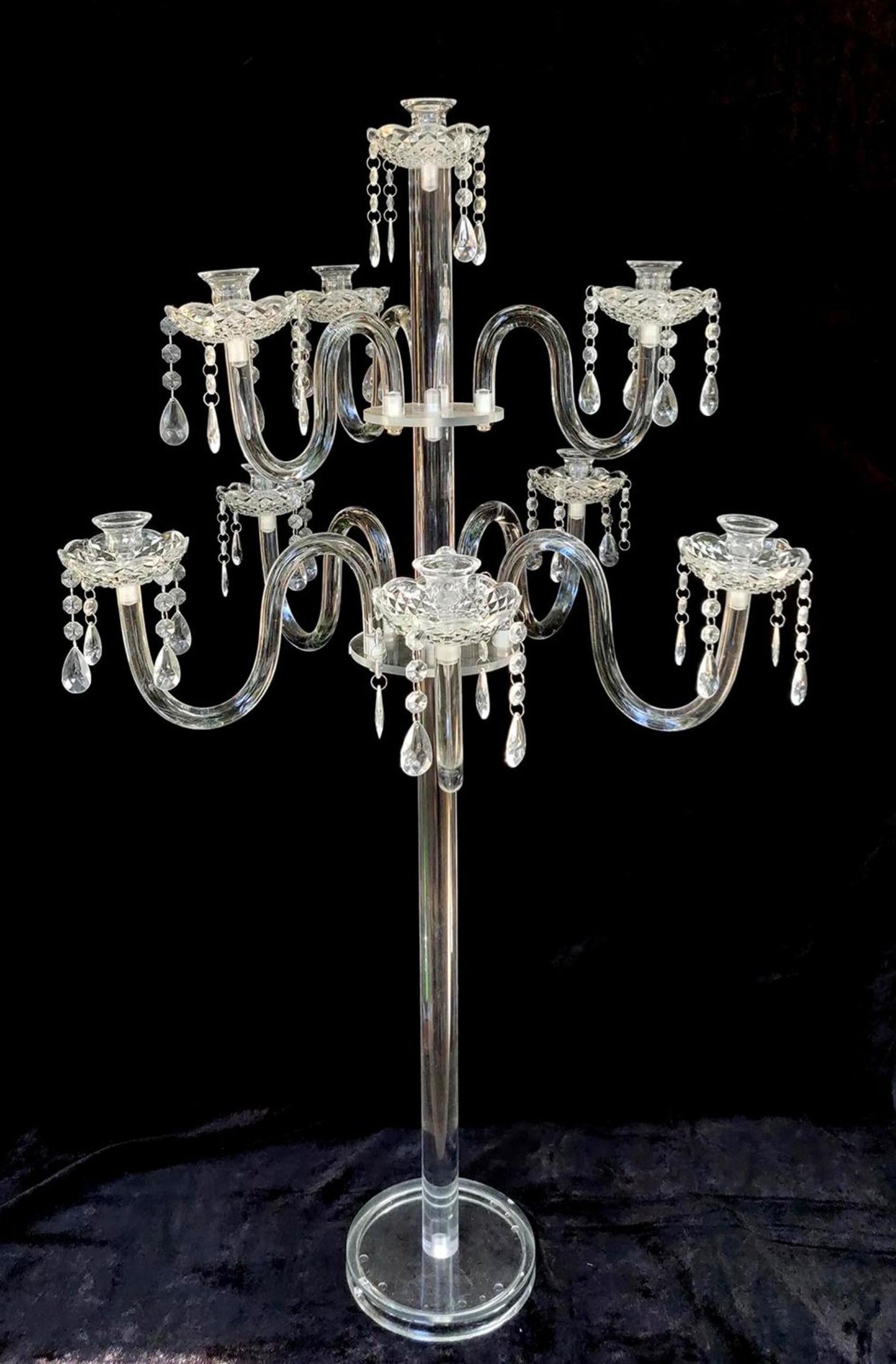 Acrylic candle stand with decorative elements Ginni Bloom Mumbai