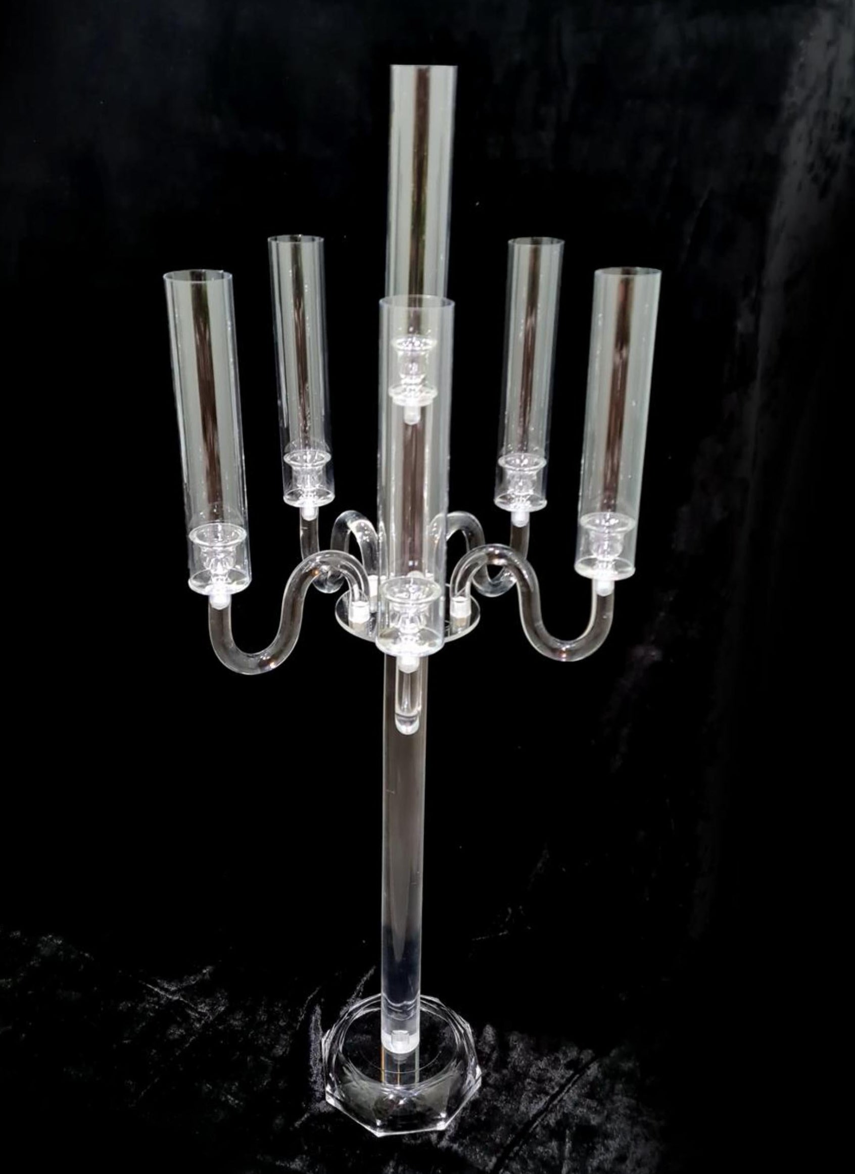 Acrylic candle stand with six candles Ginni Bloom Mumbai
