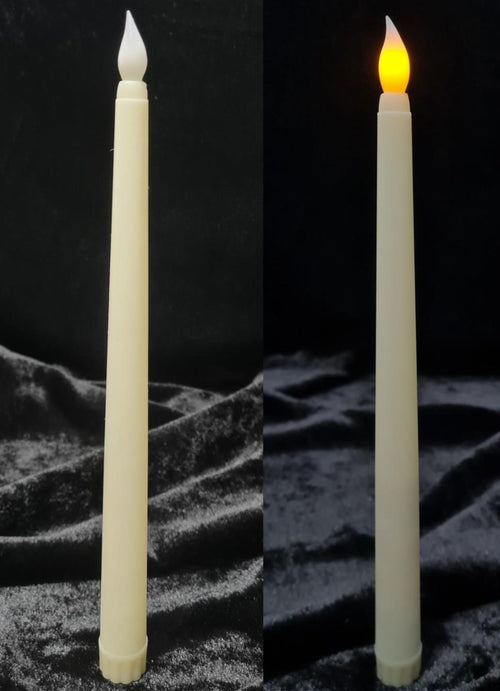 Acrylic flickering taper candle with battery Ginni Bloom Mumbai India