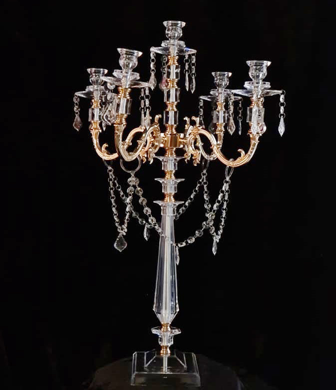 Acrylic table top candle stand 