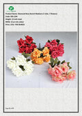 Artificial Diamond Rose Bunch Medium (7 stick, 7 flowers)