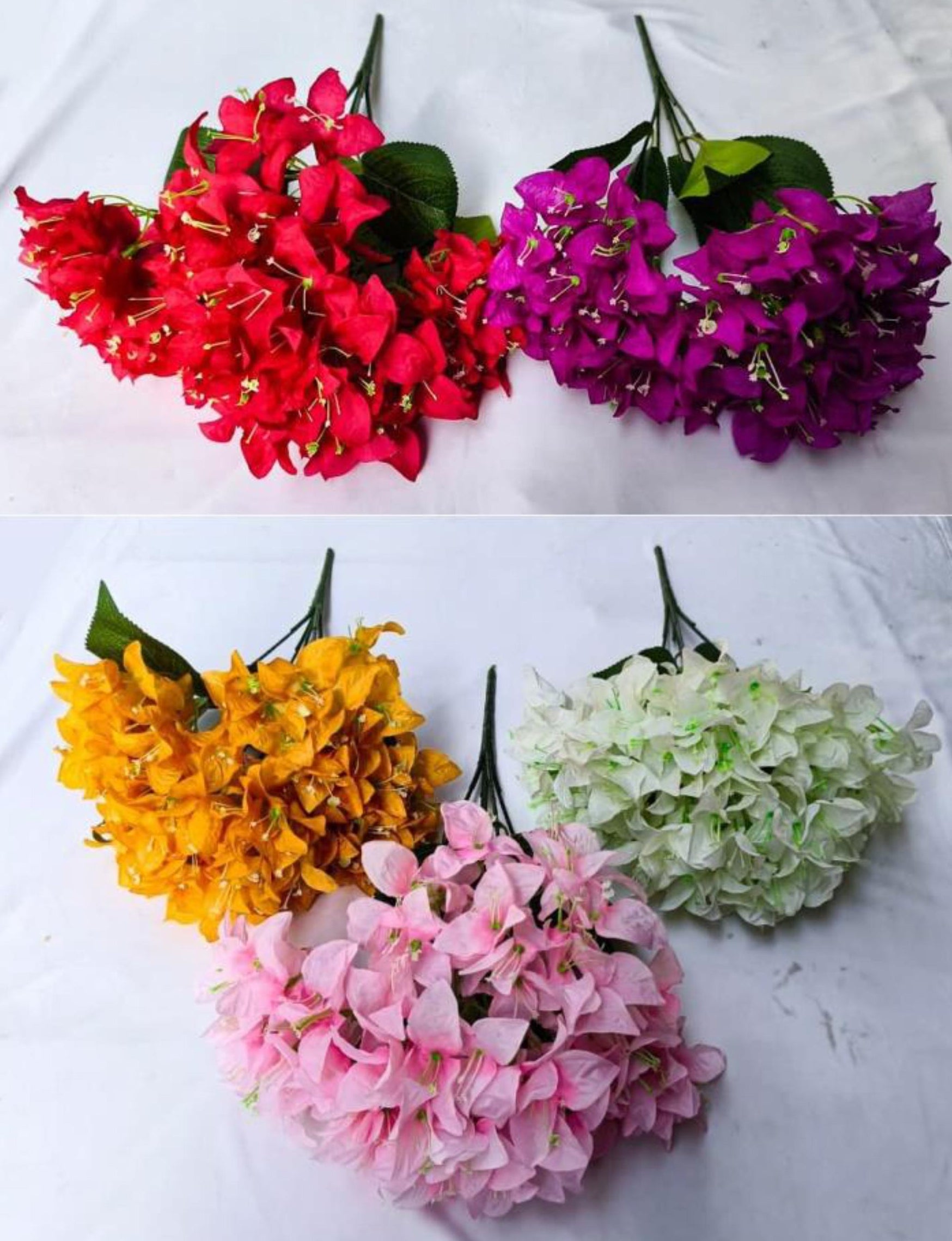 Artificial Bougainvillea Bunch Large (5 stick, 5 flowers)
