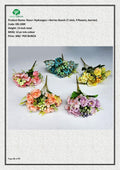 Artificial Rose+ Hydrangea + Berries Bunch (7 stick, 9 flowers, berries)