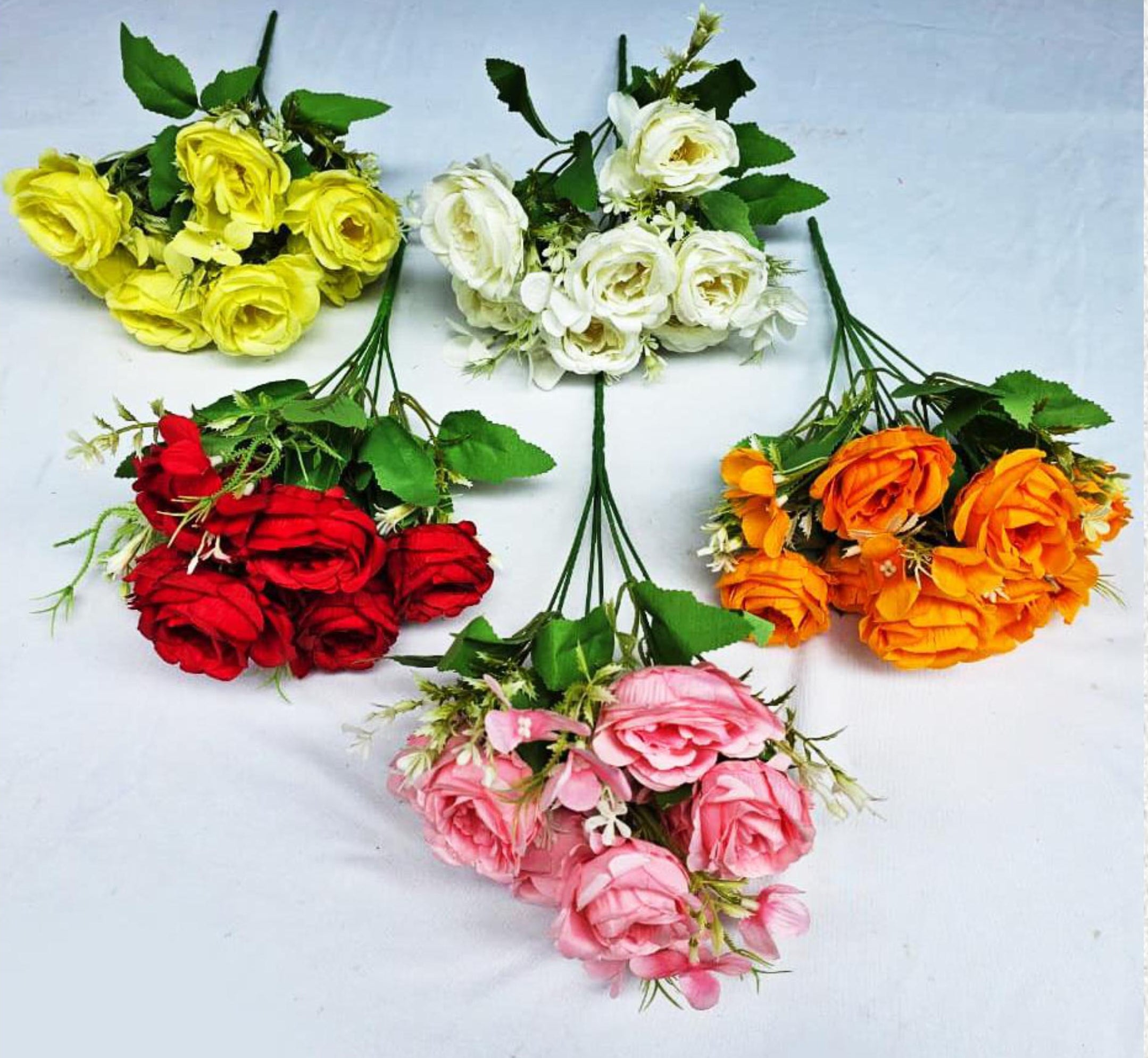 Artificial Heavy Peony Bunch (7 stick, 7 big + 3 small flowers)