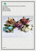 Artificial Ranunculus Bunch (6 stick, 4 big + 2 small flowers)