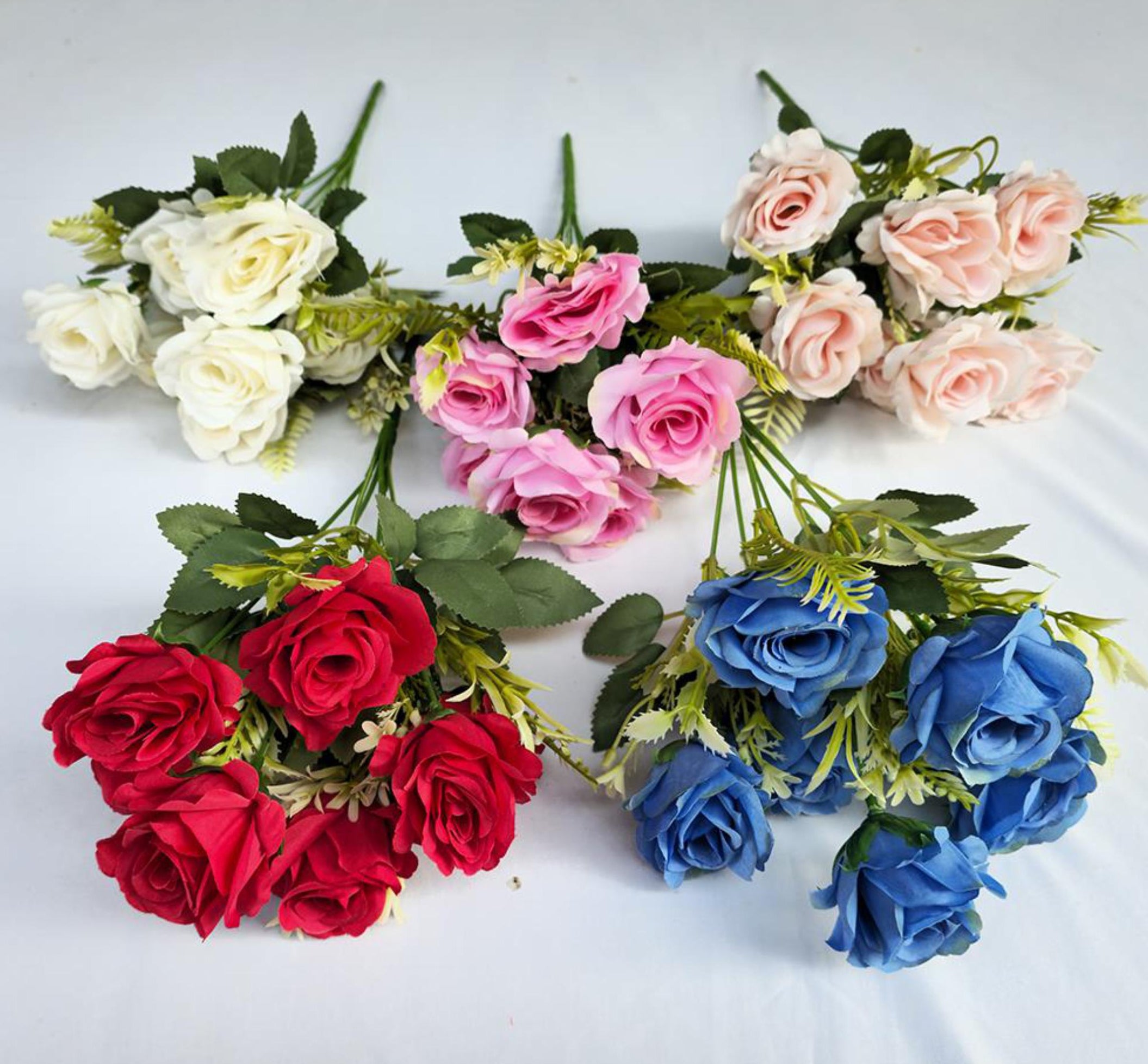 Artificial Rose Bunch (7 stick, 7 flowers)