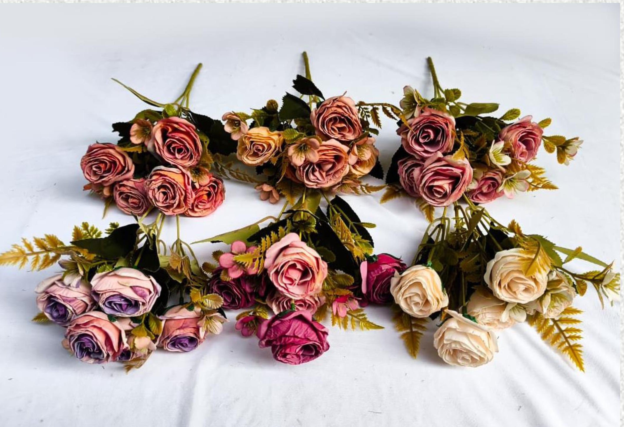Artificial Dried Rose Bunch (5 stick, 5 flowers)