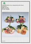 Artificial Ball Mum + Rose + Hydrangea Bunch (6 stick, 6 flowers)