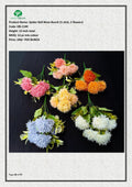 Artificial Spider Ball Mum Bunch (5 stick, 5 flowers)