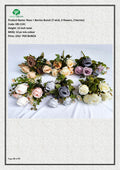Artificial Rose + Berries Bunch (7 stick, 5 flowers, 2 berries)