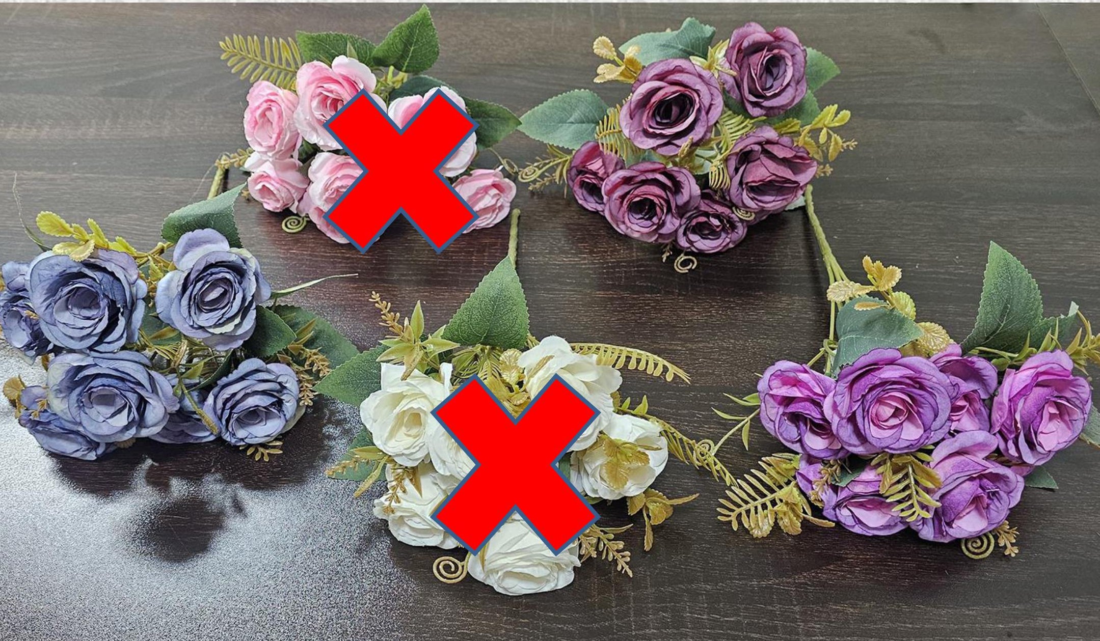 Artificial Rose Bunch Small (7 stick, 7 flowers)