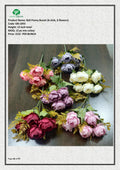 Artificial Ball Peony Bunch (6 stick, 6 flowers)