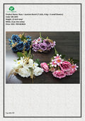 Artificial Rose + Jasmine Bunch (7 stick, 4 big + 3 small flowers)