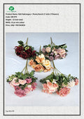 Artificial Ball Hydrangea + Peony Bunch (7 stick, 9 flowers)