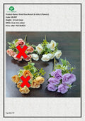 Artificial Dried Rose Bunch (6 stick, 6 flowers)