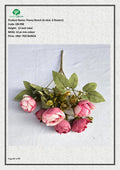 Artificial Peony Bunch (6 stick, 6 flowers)