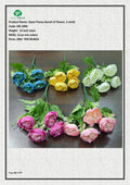 Artificial Open Peony Bunch (5 flower, 5 stick)