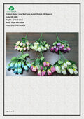 Artificial Long Bud Rose Bunch (5 stick, 10 flowers)