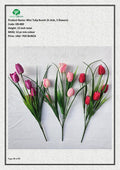 Artificial Mini Tulip Bunch (5 stick, 5 flowers)