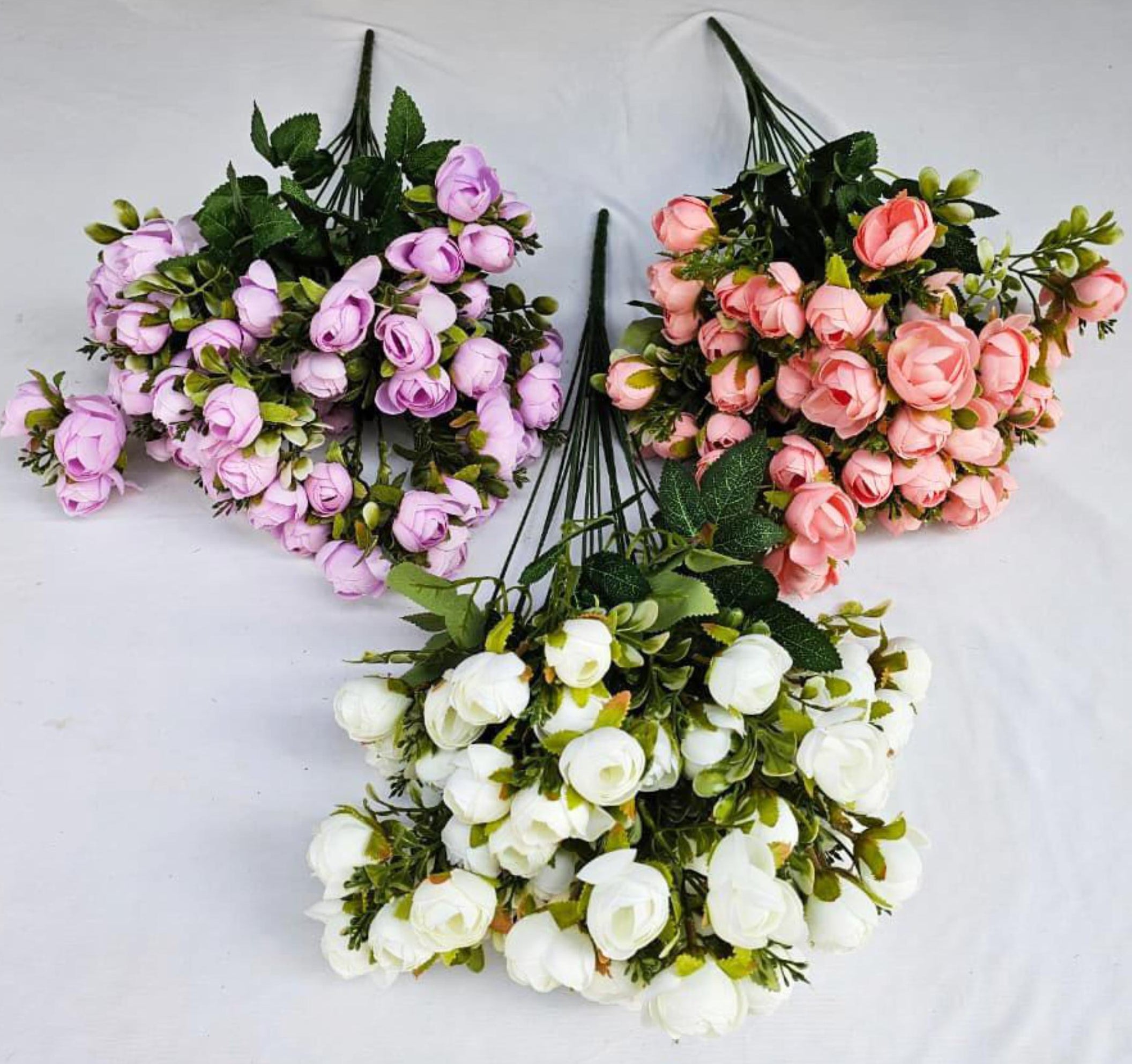 Artificial Large Wood Rose Bunch (18 stick, 54 flowers)