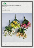 Artificial Garden Pansy Bunch (5 stick, 27 flowers)