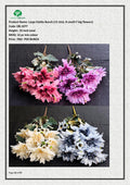 Artificial Large Dahlia Bunch (12 stick, 8 small+7 big flowers)