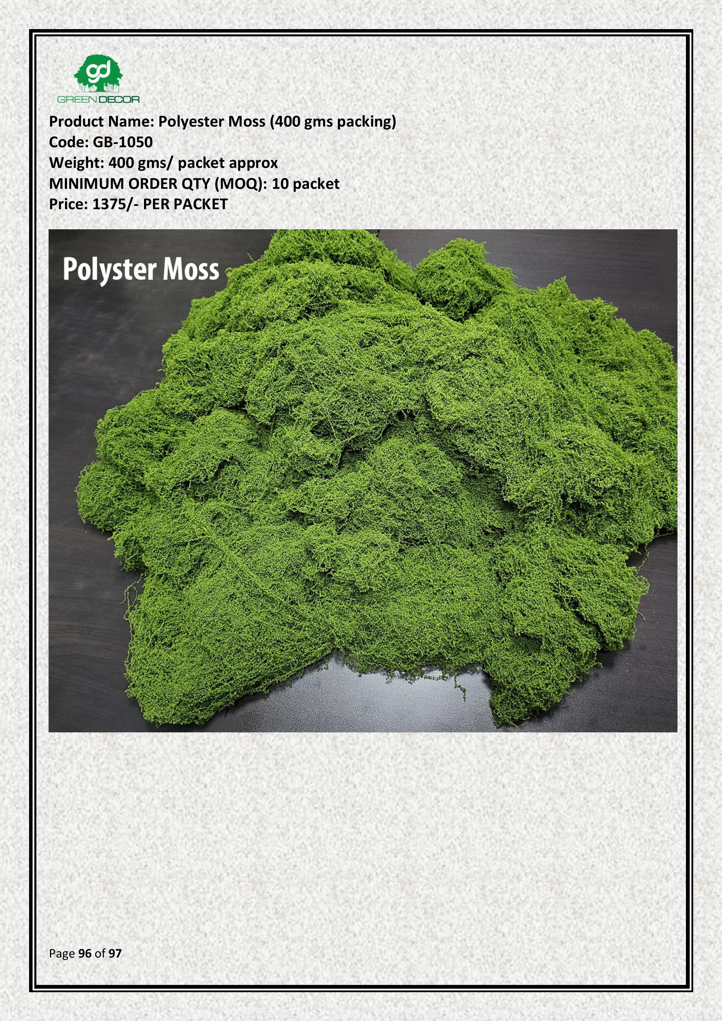 Artificial Polyester Moss (400 Grams packing)