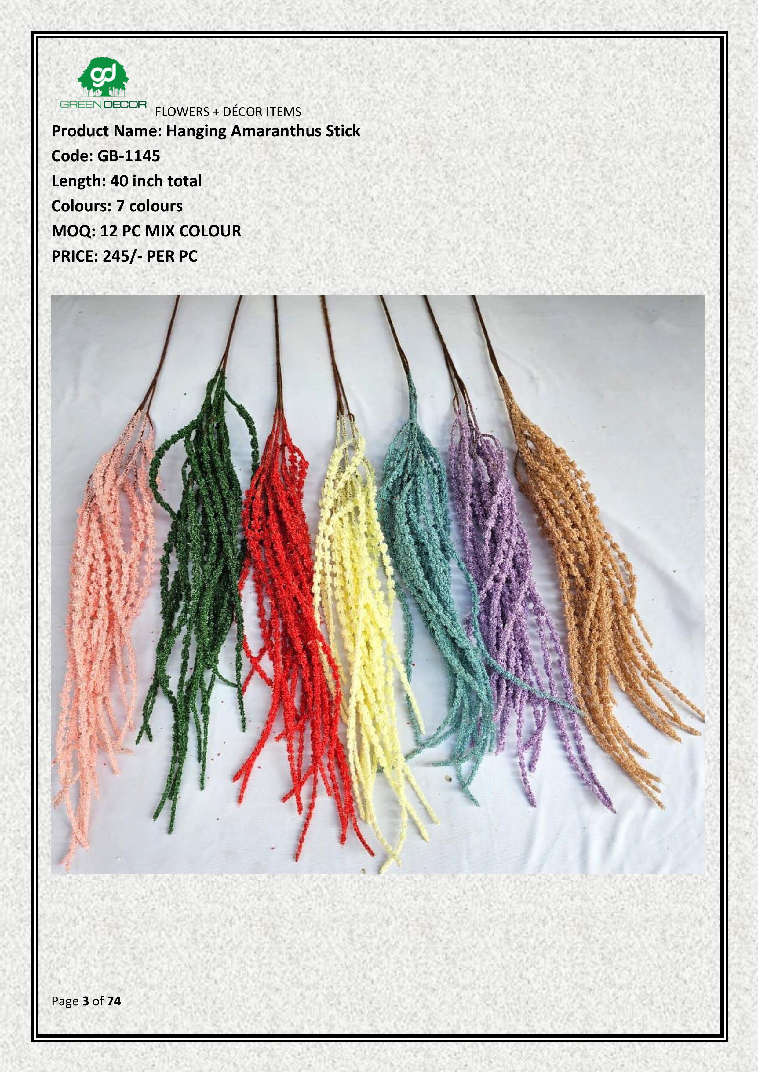 Artificial Hanging Amaranthus Stick
