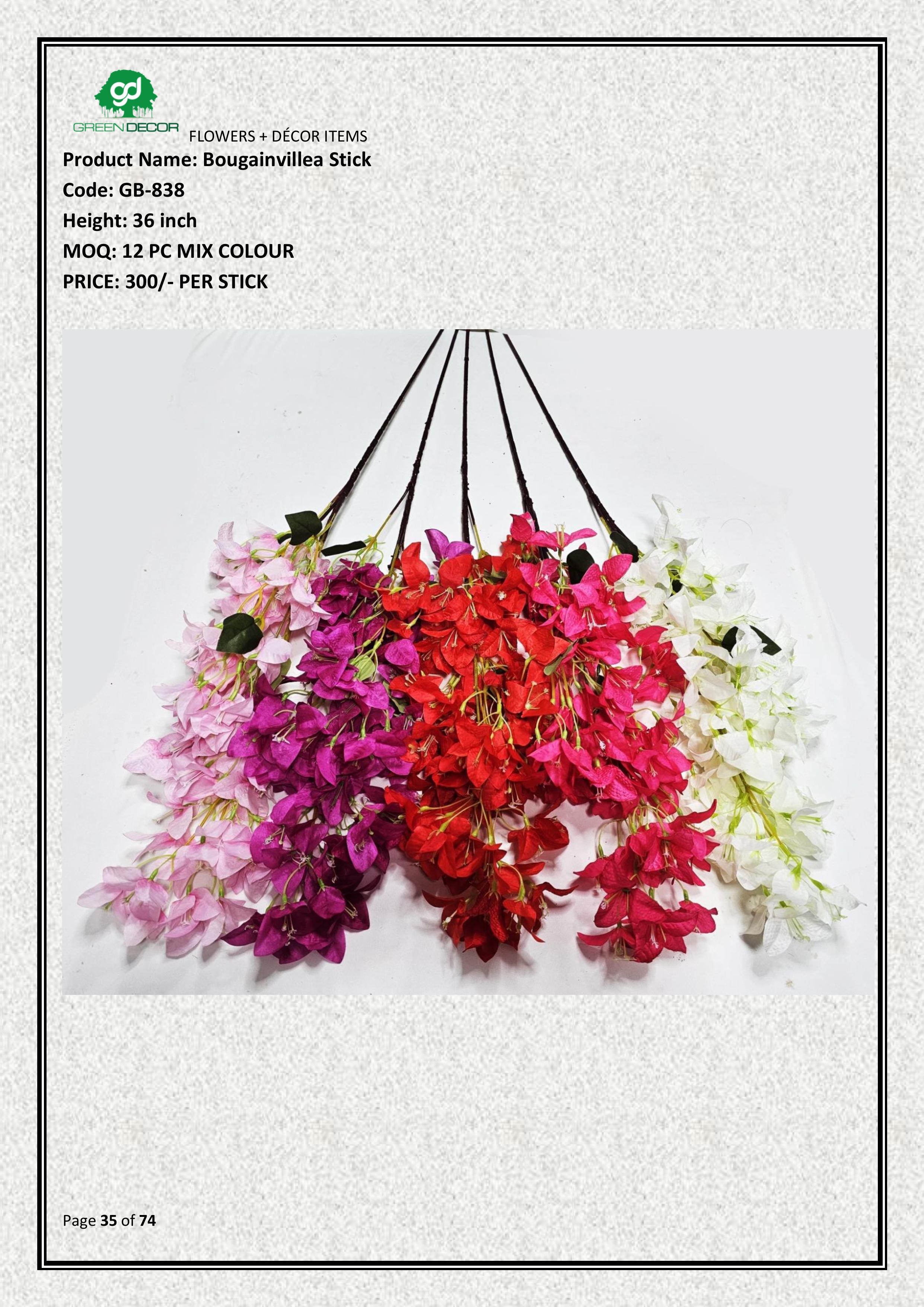 Artificial Bougainvillea Stick
